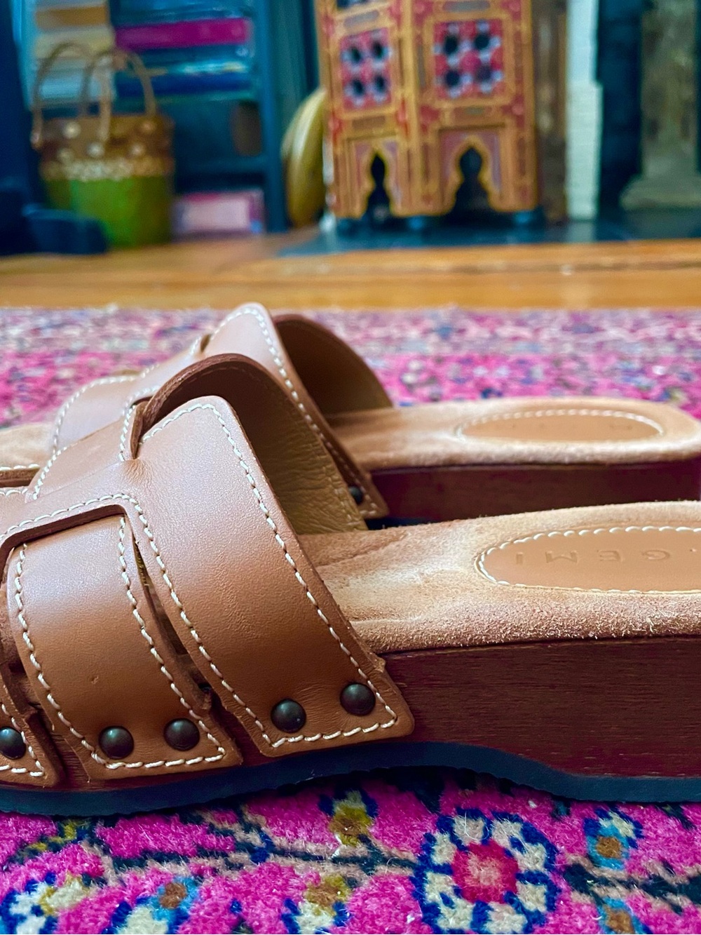 M. Gemi Tan Leather Sandals size 6 - Picture 2 of 6